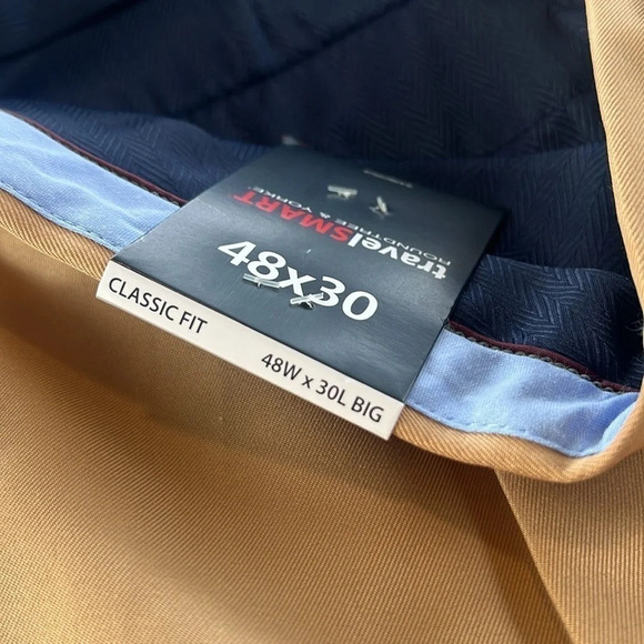 NWT Roundtree & Yorke Sz 48 Ultimate Comfort Classic Fit Non-iron Pleated Pant - Picture 10 of 10